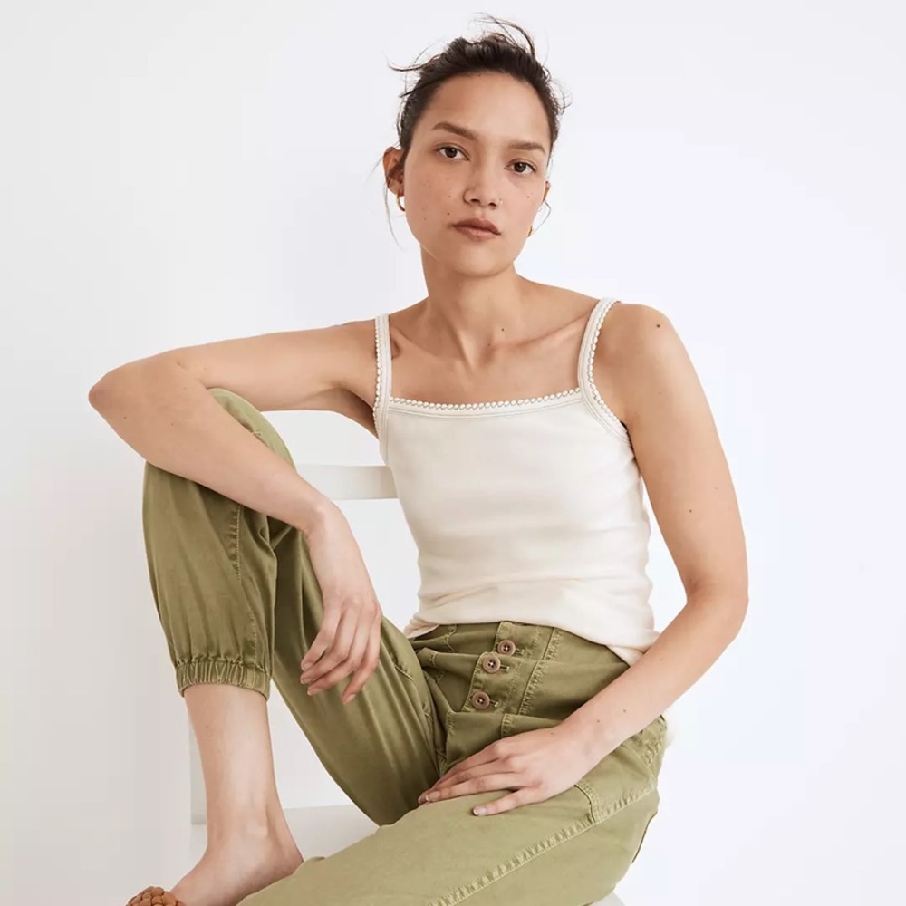 Madewell Thompson Cami Tank in Ashen Sage